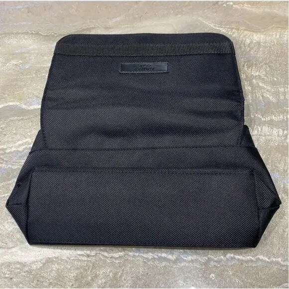 NWT GIORGIO ARMANI Black Fold Over Hangable Toiletry Travel‎ Bag w/ Dust Bag